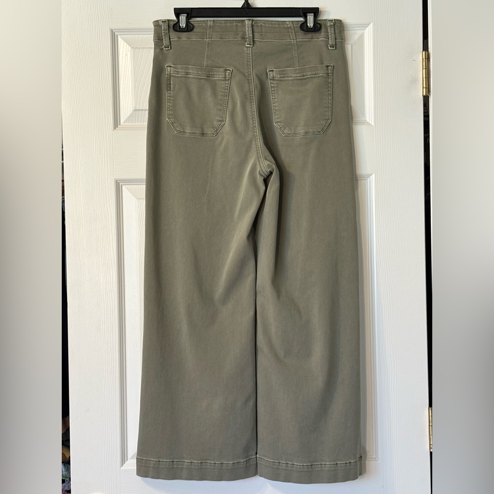 Paige Anessa High Rise Wide Leg Welt Utility Pocket Cropped Jeans Size 28 EUC - Picture 3 of 14